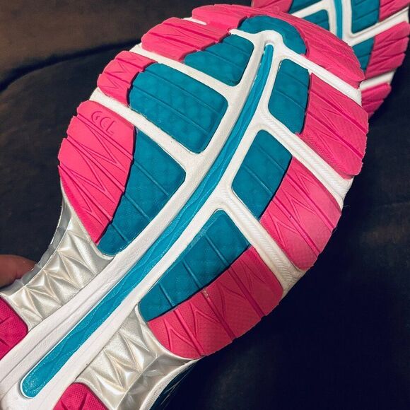 Mint Condition ASICS GEL NIMBUS 18 Womens US Pink Turquoise 8.5 US Medium 40 EUR - Picture 8 of 14